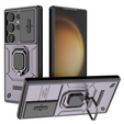 Чехол для Samsung Galaxy S24 Ultra, KickStand Camera Lens, фиолетовый