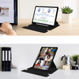 Чехол клавиатура для Samsung Galaxy Tab S9, Rotary 360° Leather, чёрный