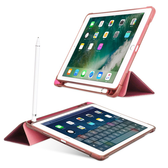 Чехол для iPad 9.7 2018 / 2017/ Air / Air 2, Smartcase с местом для стилуса, розовый rose gold