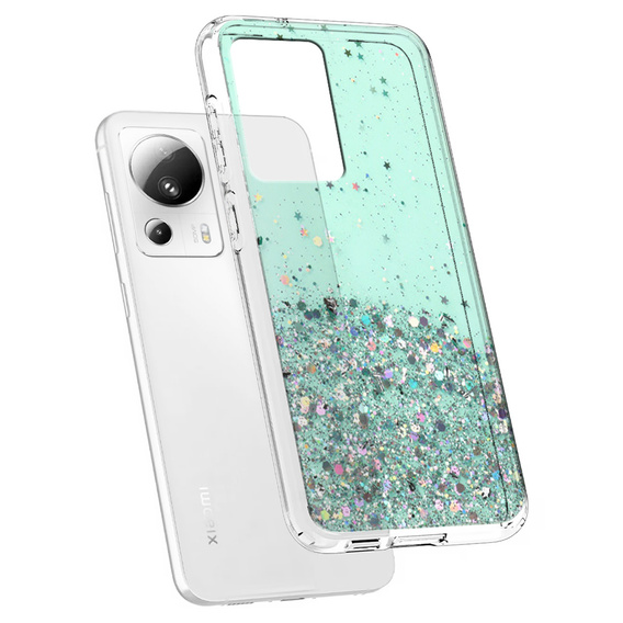 Чехол до Xiaomi 13 Lite, Glittery, зелёный
