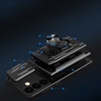 Броньований чохол для Samsung Galaxy S24, Camera Slide Card Slot, чорний