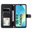 чехол-крышка для Samsung Galaxy A16, Rhombus Crossbody Leather, чёрный