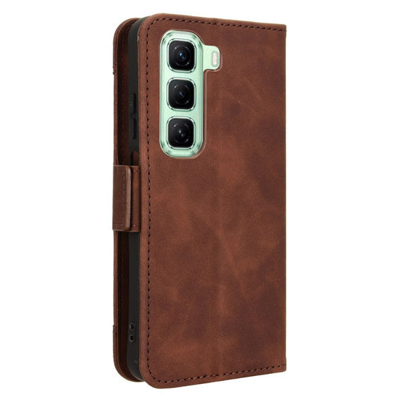 Откидной чехол для Infinix Hot 50 4G, Card Slot, коричневый