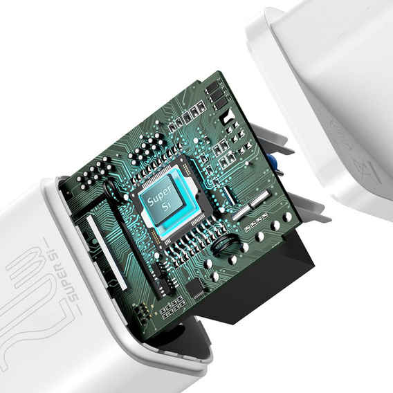 Зарядний пристрій Baseus Super si QUICK CHARGER PD20W + Кабель Lightning-White