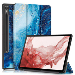 Чехол до Samsung Galaxy Tab S9, Smartcase Hybrid Pen Slot, sea wave