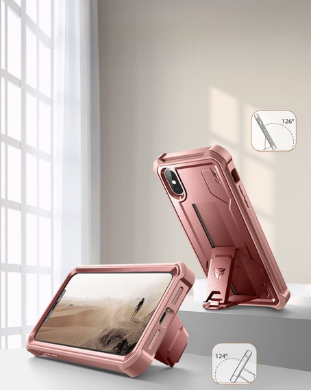 Бронированный чехол для iPhone XS Max, Dexnor Full Body, розовый