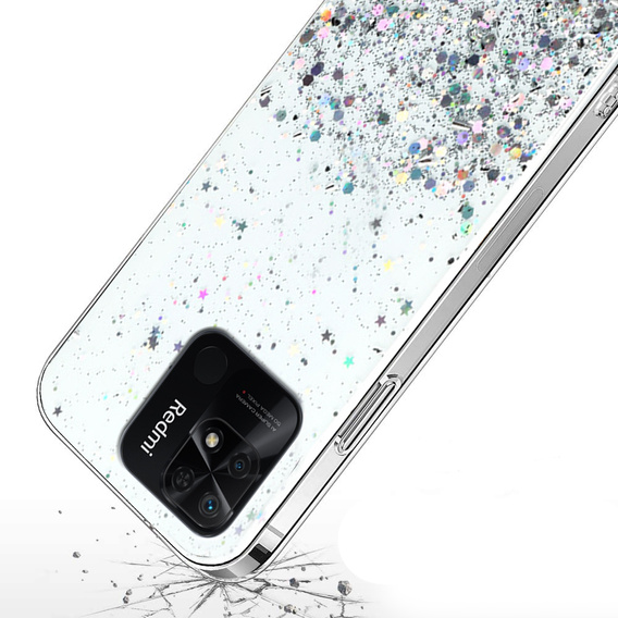 Чoхол до Xiaomi Redmi 10C, Glittery, прозорий