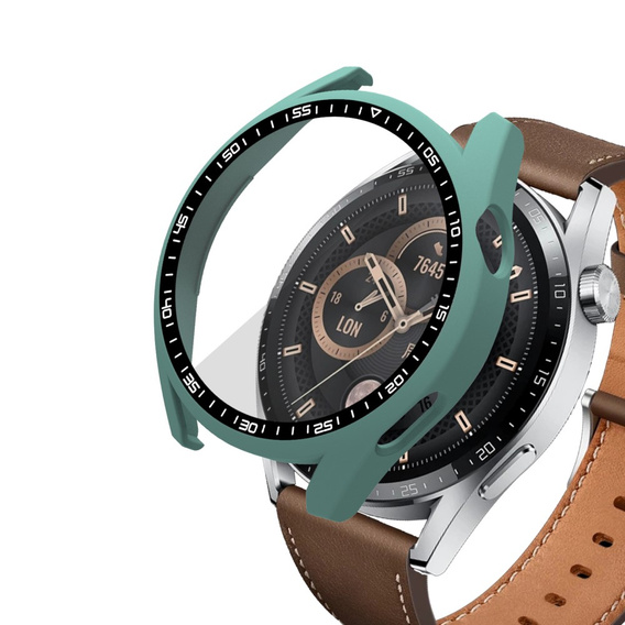 2в1 чохол та захисне скло для годинника Huawei Watch GT 3 46mm, зелений