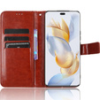 Футляр з клапаном для Honor 90, Crazy Horse Wallet, коричневий