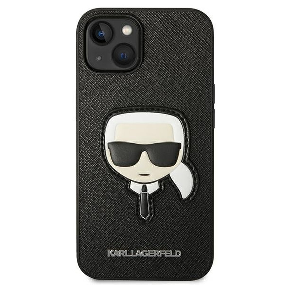 Чехол Karl Lagerfeld до iPhone 14 Plus, Saffiano Karl's Head Patch, чёрный