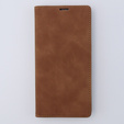 Чехол для iPhone 15 Pro, ERBORD Vintage, бумажник с клапаном, коричневый