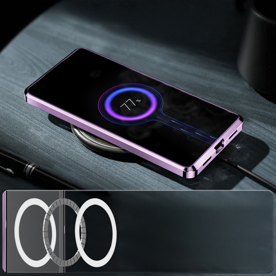 Захисний чохол для камери Samsung Galaxy S23, CamShield MagSafe, прозорий / фіолетовий