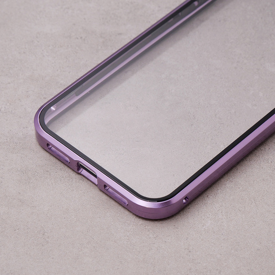 Чохол для iPhone 11, Magnetic Dual Glass, фіолетовий