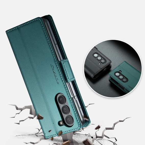 CASE фліп-чохол для Samsung Galaxy Z Fold6 5G, Litchi Wallet, зелений