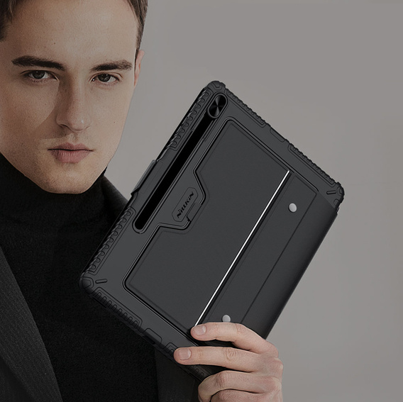 Чохол + клавіатура Galaxy Tab S8+ / Tab S7 +/ Tab S7 FE, NILLKIN Bumper Pen Slot, чорний