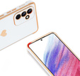Чехол для Samsung Galaxy A25 5G, Electro heart, белый + полное клеевое керамическое стекло