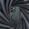 Матовый чехол для Oppo Reno 14, для MagSafe, полупрозрачный черный