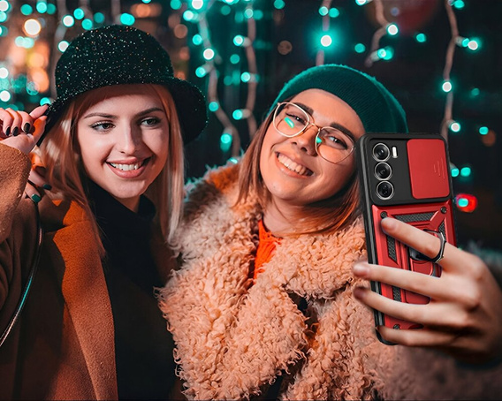 Чохол NOX Camera Slide Oppo Reno 12, CamShield Slide, червоний