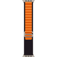 Нейлоновый ремешок до Apple Watch 1/2/3/4/5/6/7/8/SE/ULTRA 42/44/45/49 MM, Black / Orange