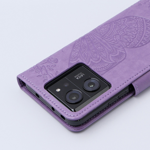 Чохол-книжка для Xiaomi 13T / 13T Pro, Butterfly, фіолетовий