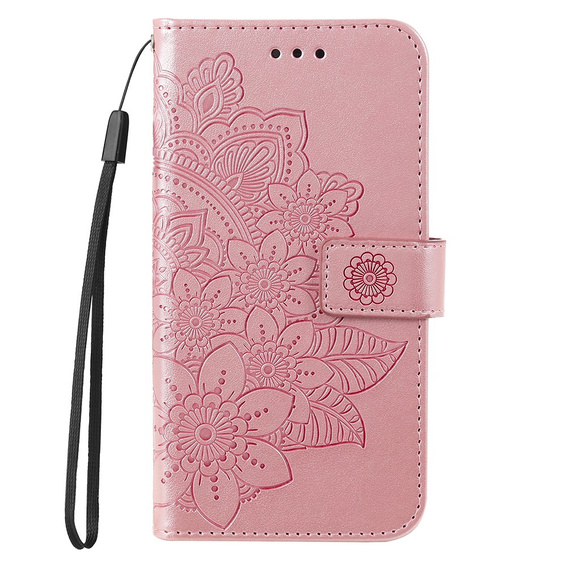 Откидной чехол для Xiaomi Redmi Note 12 4G, Mandala Flower, розовый