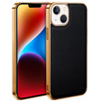Чoхол до iPhone 14 Plus, Cowhide Leather, чорний