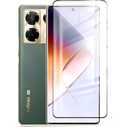 3D загартоване скло для Infinix Note 40 Pro, чорна рамка