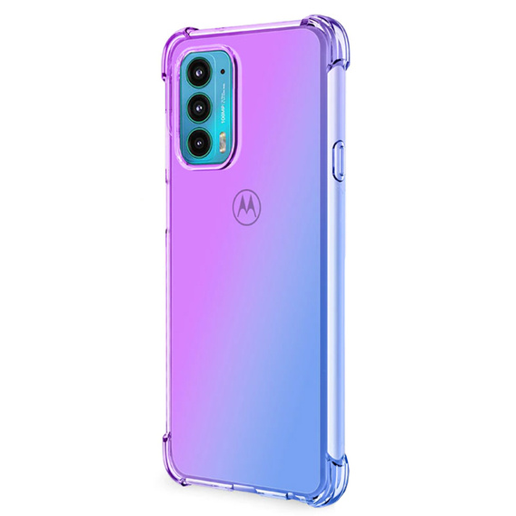 Чехол для Motorola Moto Edge 30, Gradient Dropproof, синий