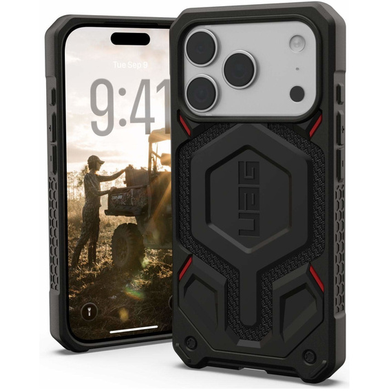 Чохол Urban Armor Gear для iPhone 17 Pro Max, Monarch Pro Kevlar MagSafe, кевларовий, чорний