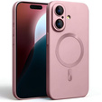 Чехол для iPhone 16, ColorMag, для MagSafe, розовый