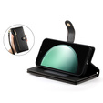 Откидной чехол для Samsung Galaxy S24 FE, Wallet Zipper Pocket, чёрный