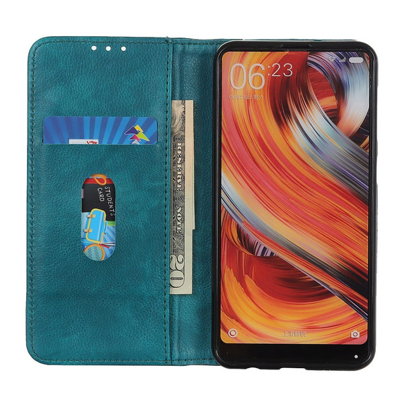 Флип-кейс для Motorola Edge 50 Fusion 5G, Split Leather, зелёный