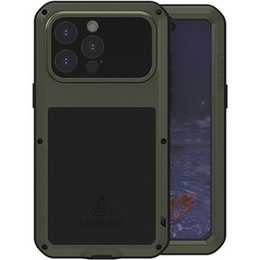 Чехол Love Mei до iPhone 15 Pro Max, armored with glass, зелёный