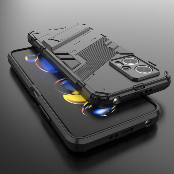 Чехол для Xiaomi Poco X4 GT 5G, Military kickstand, чёрный