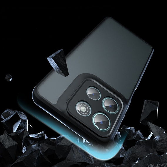 Чохол для Xiaomi Redmi 15 5G / 4G, із захистом камери, прозорий з чорними боковинами