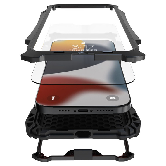 Чехол для iPhone 13, R-JUST AMIRA, бронированный, чёрный