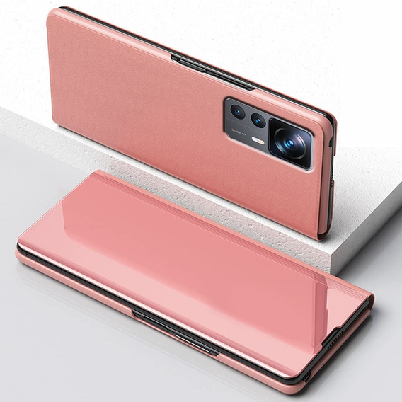 Чoхол до Xiaomi 12T / 12T Pro, Clear View, рожевий rose gold