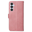 Откидной чехол для Samsung Galaxy A34 5G, Leather Wallet, розовый rose gold