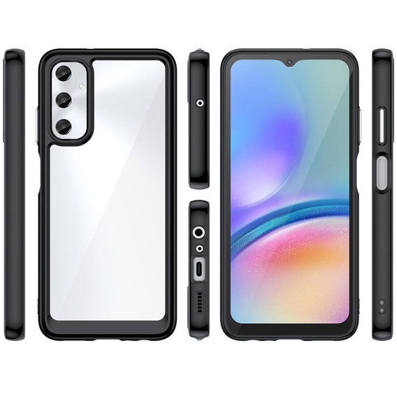 Чехол до Samsung Galaxy A05s 4G, Fusion Hybrid, прозрачный / черный