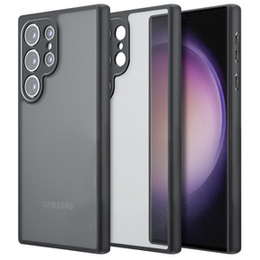 Чехол для Samsung Galaxy S24 Ultra, Fusion Hybrid, с защитой камеры, прозрачный / черный