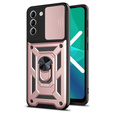 Чехол NOX Camera Slide Samsung Galaxy S21 FE, CamShield Slide, розовый rose gold
