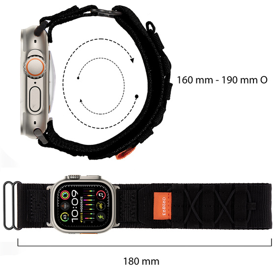 Нейлоновый ремешок ERBORD Runner для Apple Watch 1/2/3/4/5/6/7/8/9/SE/ULTRA/ULTRA 2 42/44/45/49MM