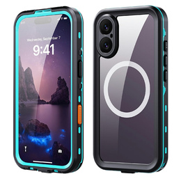 Чехол для iPhone 17, водонепроницаемый IP68, SHELLBOX MagSafe, синий