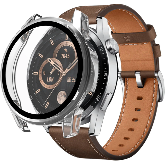 2в1 чехол и защитное стекло для часов Huawei Watch GT 3 42mm, Case, Clear