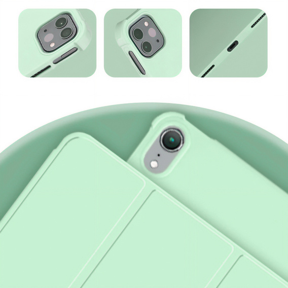 Чехол для iPad 10.9 2022 10 Gen, Smart Pencil, с держателем стилуса, зелёный