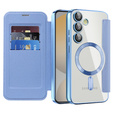 Откидной чехол для Samsung Galaxy S24 FE, RFID Wallet MagSafe CamShield, синий