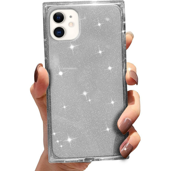 Чoхол Square Glitter до iPhone 12, Silver