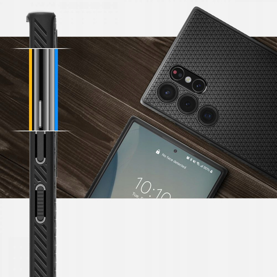 Чoхол Spigen до Samsung Galaxy S22 Ultra, Liquid Air, чорний