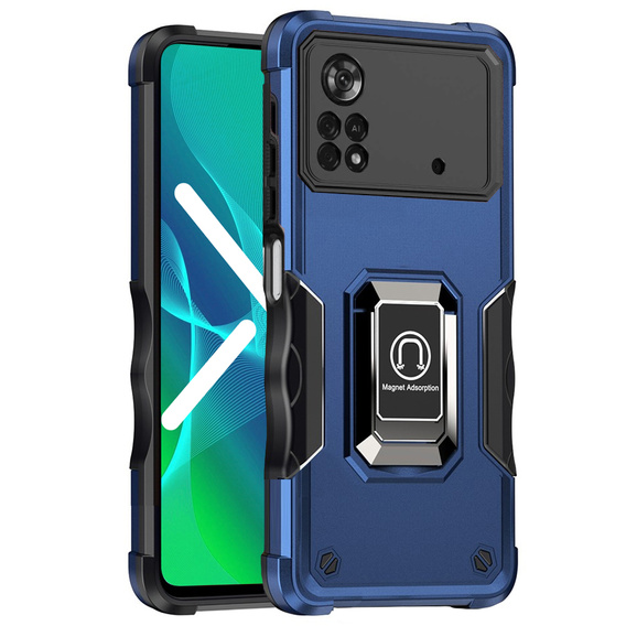 Чехол до Xiaomi Poco X4 Pro 4G, Dual-Layer Armor, синий