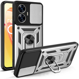 Чехол NOX Camera Slide Realme C55, CamShield Slide, серебро